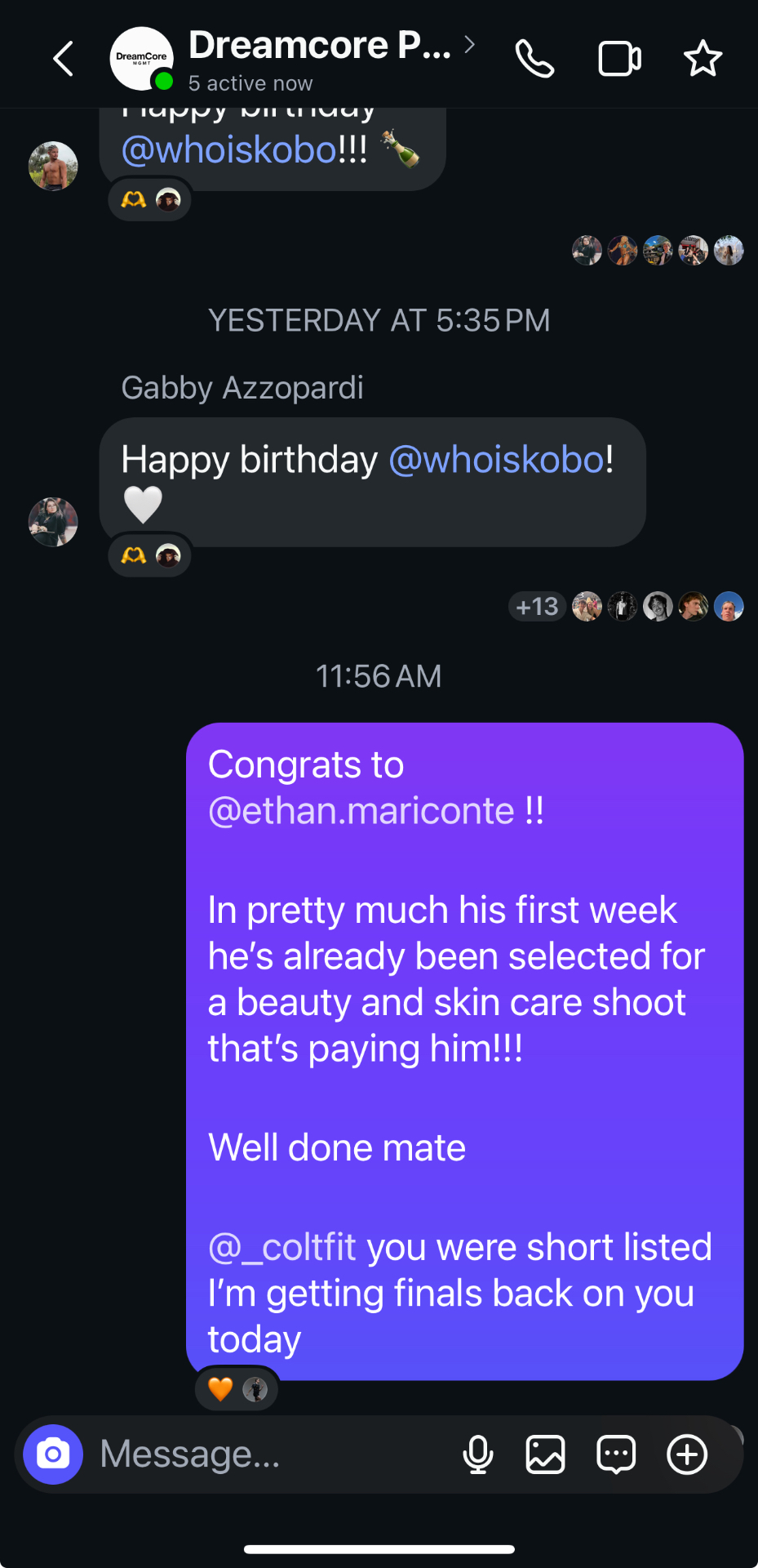 Ethan booked a paid beauty and skincare shoot in his first week